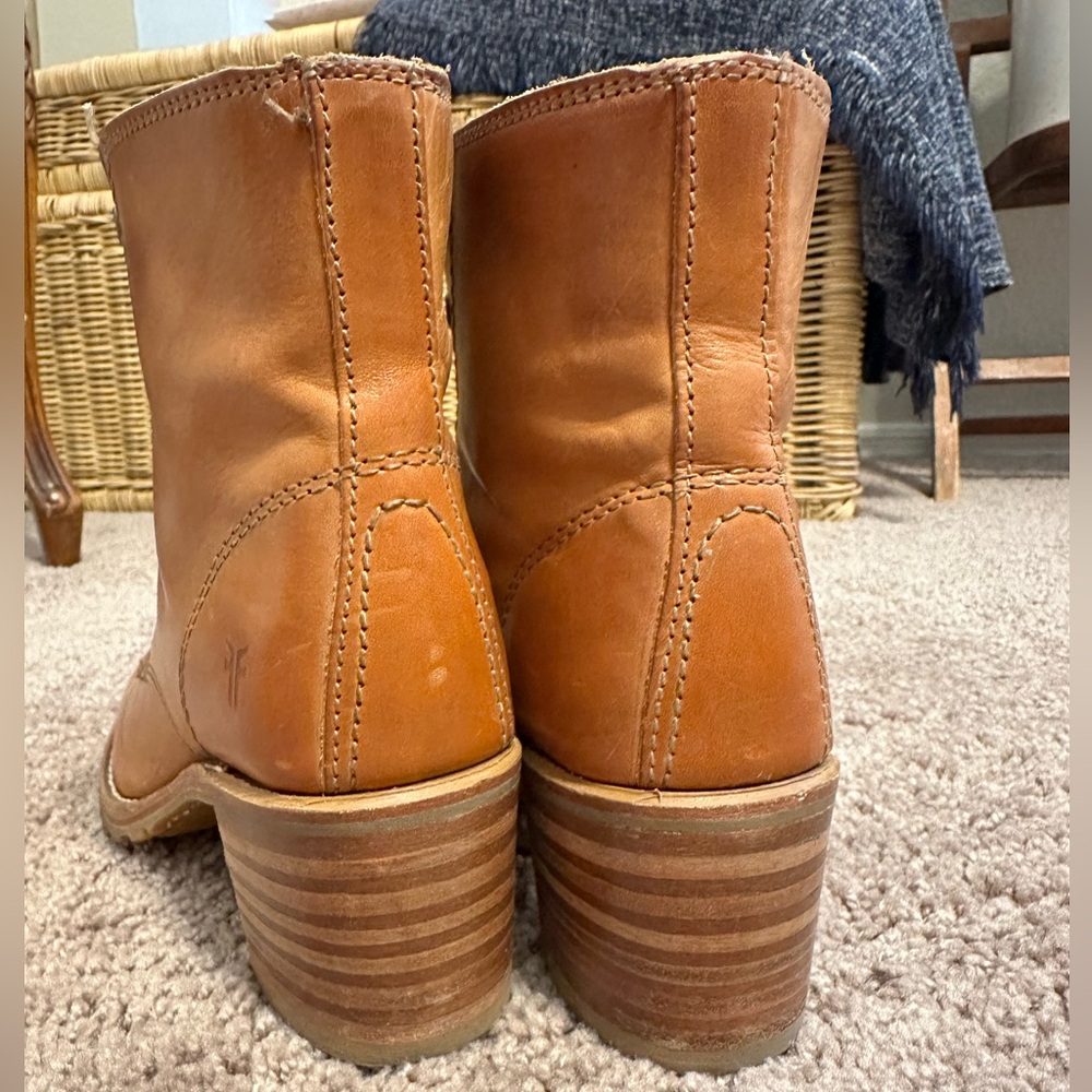 Frye Sabrina leather lace up ankle boot 6.5 - Picture 6 of 16